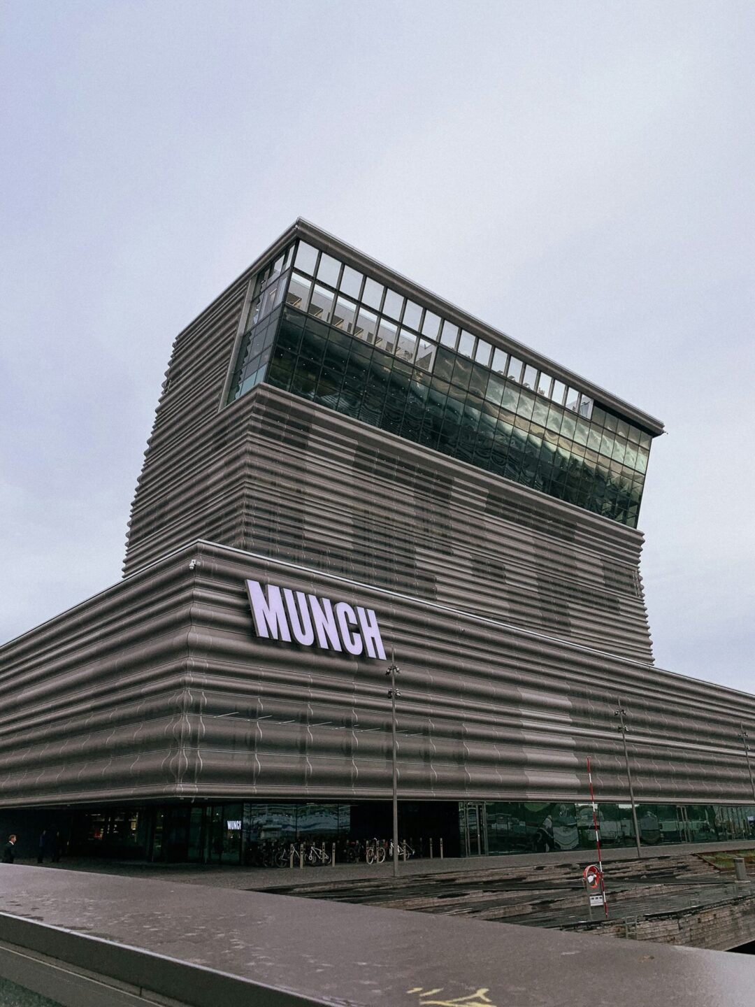 Munch Museum building in Oslo with the “MUNCH” sign on the facade