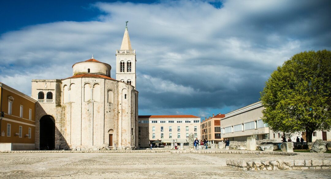 St Donatus Church on a waterfront square in Zadar, Croatia