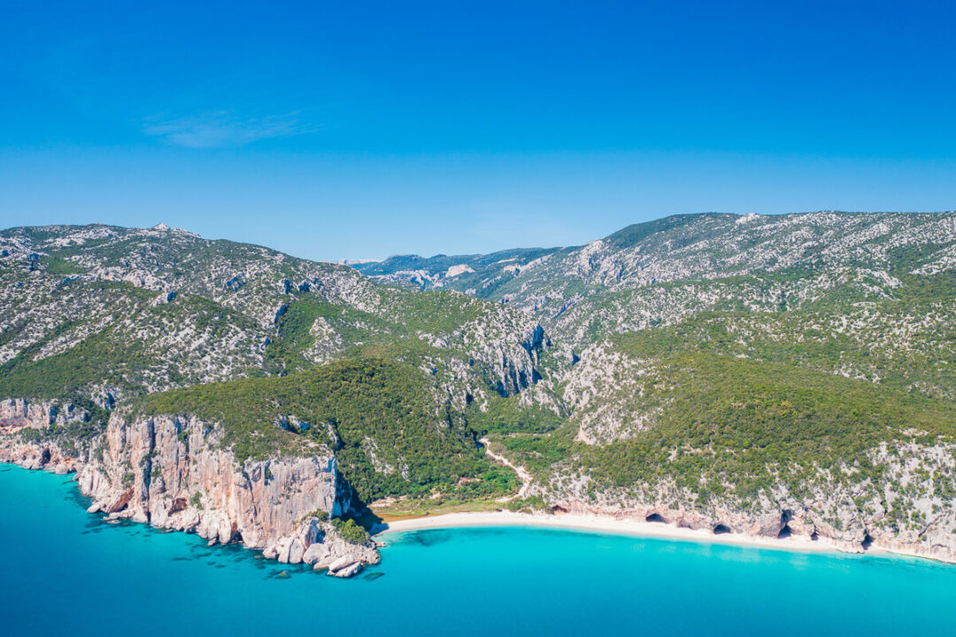 Coastal landscape with turquoise waters in Sardinia