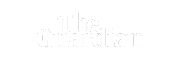 The Guardian logo text on a black background