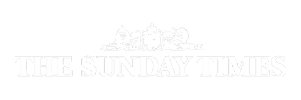 The Sunday Times logo on a black background