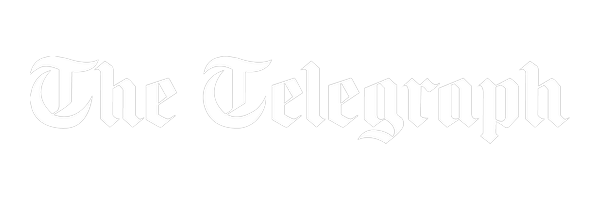 The Telegraph logo text on a black background