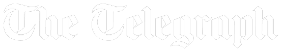 The Telegraph logo text on a black background